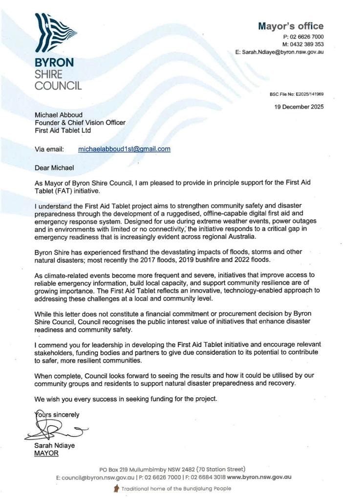 Byron Bay Mayor Endorsement
